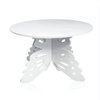 woodounai 12" Butterfly Cake Stand Display Dessert Stand Butterfly Centerpieces for Tables Cake Pedestal Stand for Birthday Wedding Party (White)