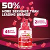 Magnesium Glycinate Gummies 1000mg - Sugar Free Magnesium Potassium Supplement with Vitamin D, B6, CoQ10 for Calm Mood & Sleep Support - 90 Raspberry Gummies.