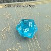 Meokkaebi Roll of Fate D20 Dice Set – All Natural 20 or All Natural 1 – Perfect for D&D Players Seeking Epic Wins or Failures (Blue)