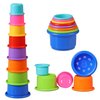 Tiny Tinker Stacking Cups Baby Toy Educational Cup Stacking Set 8-Pc Stackable Cups with Number Rainbow Nesting Cups for Babies 6-12 Months Stacking Cups for Toddlers 1-3 Perfect for Indoor/Outdoor