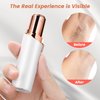 Xinvinx Facial Hair Removal for Women- as Seen on TV Painless Face Shaver -Painless Womens Facial Hair Remover with 2 Replacement Heads, Lipstick-Sized, USB Rechargeable（White）
