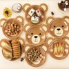 50 Count Bear Paper Plates Bear Shaped Disposable Plates Bear Baby Shower Party Plates Brown Bear Theme Party Dinnerware Teddy Plates for Gender Reveal Boy Girl Baby Shower Birthday Party Decorations