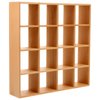 Toddmomy Dollhouse Miniature Wooden Storage Rack 16 Grid Shelves Doll House Wall Rack Bookshelf Display 1/12 Dollhouse Furniture Accessories Miniature Dollhouse Rack (6.69 * 6.69 * 1.38inches)
