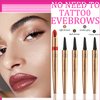 Eyebrow Pencil with 4 Micro-Fork Tip Precision Application Waterproof Smudge-Proof 24H Long-Lasting & Easy Glam Look Eyebrow Pen - 2# Dark Brown (A Trendy Shade)