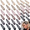 36 PCS 2 Inch Metal Snap Hair Clips Water Drop No Slip Hair Clips for Women & Girls,Strong Hold Matte Hair Clips for Thick Hair & Thin Hair,Hair Barrettes for Women.Metal Snap Hair Clips Accessories