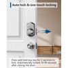 TEEHO TE001 Keyless Entry Door Lock with Keypad - Smart Deadbolt Lock for Front Door with 2 Keys - Auto Lock - Easy Installation - Satin Nickel