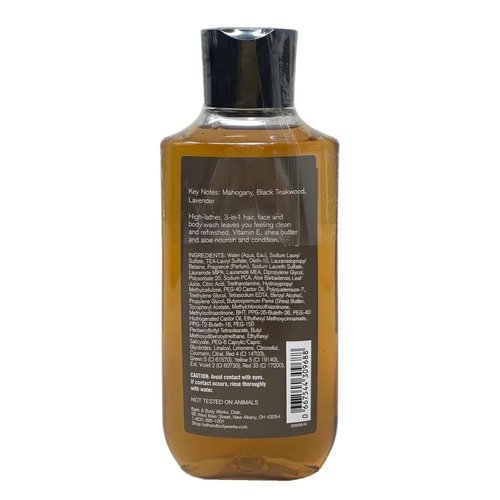 Bath and Body Works Teakwood Men's Collection Ultra Shea Body Cream and 2 in 1 Hair and Body Wash (2 Pack Bundle)