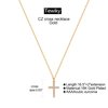 Tewiky Cross Necklace for Women, Dainty Simple 14k Gold Plated Cross Pendant Cute Necklaces for Teen Girls Gold Jewelry