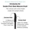 Gemsho Double Effect Black Serum Mascara 6g 워터푸르프 영양 마스카라 营养睫毛膏 (GS0001, BLACK MASCARA 6G), YELLO