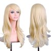BERON Light Blonde Wigs 28 Inches Blond Wig Long Wavy Blonde Wig Cosplay Costume Wigs Wig Cap Included