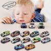 Himeeu 4Pack/10Pack Pull Back Racing Cars Die cast Race Car Vehicles,3 Inch Metal Friction Powered Car Toys Double Pull Back Cars for Toddlers (4Pack)
