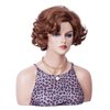 Rugelyss Ginger Short Wavy Wigs with Bangs Curly Auburn Hair Wig Synthetic Wigs for Women for Cosplay or Halloween