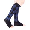 Doc Miller Open Toe Compression Socks Women Men 20-30mmhg - Argyle Design Toeless Socks for Sports Running Shin Splint Varicose Veins Socks - Toeless Compression Socks