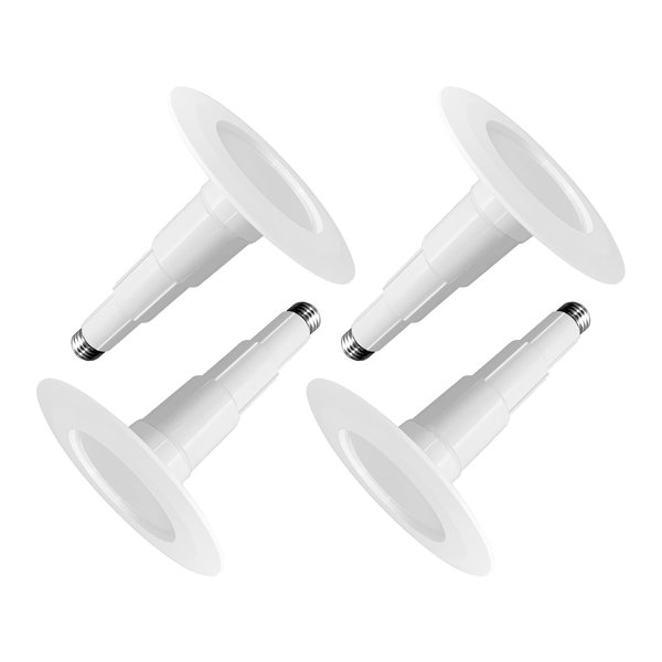 Jolux 4 Inch LED Can Lights Adjustable Recessed Retrofit Downlight, 8.5W=40W, 4000K Cool White, 500LM, Dimmable,ETL Damp Rated Replacement Recessed Lighting Install,Bevel Trimm, E26 Base,4-Pack…