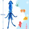 Karister Giant Squid Stuffed Animal Toy 41.3 inches with Four pcs of Marine Animal Plush Dolls Clownfish,Crab, Seahorse, Angler Fish Baby Toys, Suitable for Birthday Gifts for Children