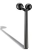 Tekson Face Roller, Facial Metal Massager, Massage Tool for face (Black)