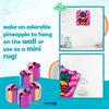 PlayMonster LatchKits for Wall Hangings & Mini-Rugs - Pineapple - Craft Kit with Easy, Color-Coded Canvas, Pre-Cut Yarn & Latch Hook Tool - Perfect DIY Craft for Kids - Ages 6 and Up, Small, Multi