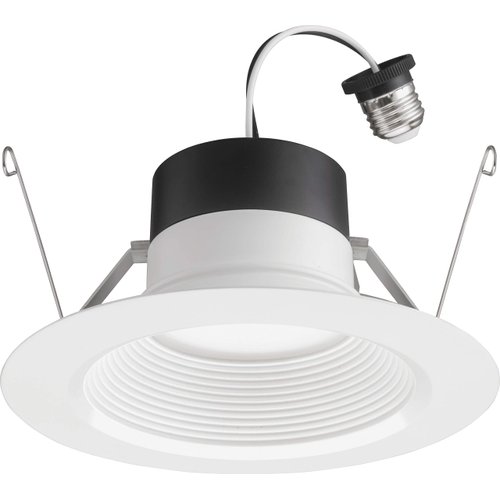 Juno 65BEMW SWW5 90CRI M6 Baffle Round 120 Volts LED Downlight, 2700K/3000K/35000K/4000K/5000K-10 Volt Dimming Recessed Lighting, White