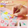 MIROLA KIDS 3 in 1 Fashion Design Drawing Book for Girls, Princess Dress-up Activity Book with Watercolor Painting, Stickers, Poking, Puzzle Puncture Painting for Kids, DIY Craft Kit for 3 4 5 6