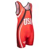KO Sports Gear - Unisex Wrestling Singlet (USA Red, Adult X-Small)