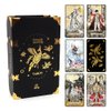 DAMY DREAM Korea Oriental Drawing Tarot Card, 78 Tarot Deck Foil Edition (Black Gold)