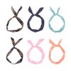 Ruihfas 6Pcs Fashion Twist Bow Wire Headbands Head Wrap Bunny Rabbit Ears Wired Hairbands Hair Holder Hair Accessories for Women and Girls