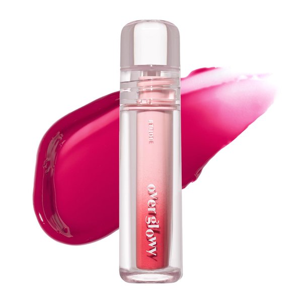 ETUDE Over Glowy Tint #5 BAMBI Cherry | Non-Sticky Vegan Lip Tint | Moisturized & Long-lasting Lip Gloss | Daily Tint for Dry Lips K-beauty