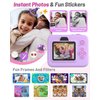 Yehtta Instant Print Camera for Kids, Christmas Birthday Gifts for 3-12 Year Old Girls Boys, 2.4in Screen 1080P Video Digital Camera Toys for Kids Age 4 5 6 7 8 9 10 with 3 Rolls Print Paper 32G Card