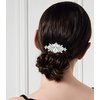 Wedding Hair Side Comb Art Deco Accessory for Women Prom Women's Silver Rhinestone Crystal Vine Bridal Comb, Brides Hair Comb
