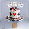 29PCS Casino Cake Decoration Dice Poker Chips Cupcake Cake Topper Set Ball Cake Topper Playing Card Game Theme Picks for Las Vegas Scene Birthday Party Decoration Supplies