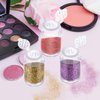 RAYNAG 6 Pieces Mini Empty Loose Powder Bottle Travel Cosmetic Glitter Powder Eye Shadow Powder Box with Sifter and Lids (12 holes)