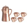 Melody Jane Dollhouse Copper Coffee Pot & Mugs Miniature Kitchen Accessory