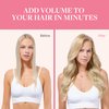 GOO GOO Clip in Hair Extensions Real Human Hair, 14inch 130g 9Pcs, 18A/613A Dark Blonde Highlighted Bleach Blonde, Remy Human Hair Extensions Clip ins for Women, Natural Human Hair