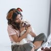 GAFATORY Brown Dog Ears Headband Puppy Ears Plush Animal Ears Headband Adult Halloween Costumes Woman Christmas Festival Theme Party Cosplay Costume Head Bands