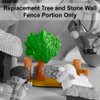 Replacement Part for Fisher-Price Little People Nativity Set - HMX70 ~ Tree and Stone Wall Fence Portion - Clips onto Stable / Manger ~ Works Well with Other Little People Sets Too!
