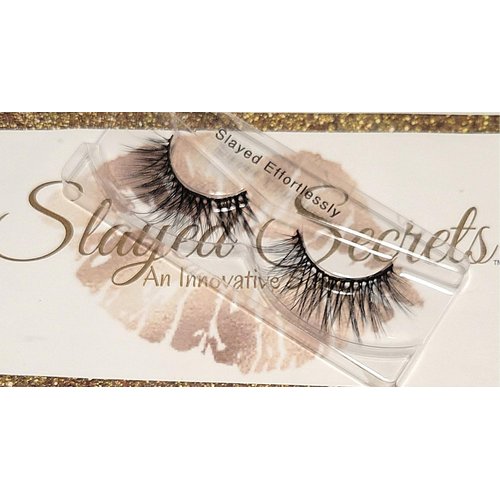 Slayed Secrets The Original Collection, 3D Mink Eyelashes, Fluffy Wispy Natural Look Eyelashes, Dramatic, Handmade, Reusable Lashes, 1 Pair (Slayed Effortlessly)