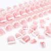 Yokilly Natural French Acrylic False Nails Kit Including 12 Different Size Short Press on False Nails,Pink White Nails Tips Sets with Nail Glue Stickers,Files and Stick (120 Pcs)