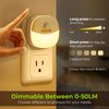 AUVON Plug in Night Light with Motion Sensor and Dusk to Dawn Sensor, Mini Warm White LED Nightlight with 1-50 lm Adjustable Brightness for Bathroom, Hallway, Stairs, Bedroom, Kitchen (4 Pack)
