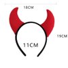 yaozeio Halloween Devil Horns Headband Headpiece Halloween Props Costume Hair Accessories Cosplay Hairband Red Devil Costume for Girls Women Halloween Decorations Party Supplies