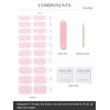 AutyaMee Semi Cured Gel Nail Strips (Pale Pink)-20 PCS Gel Nail Stickers | Gel Nail Wraps | UV Light Required, Salon Quality & Easy To Use