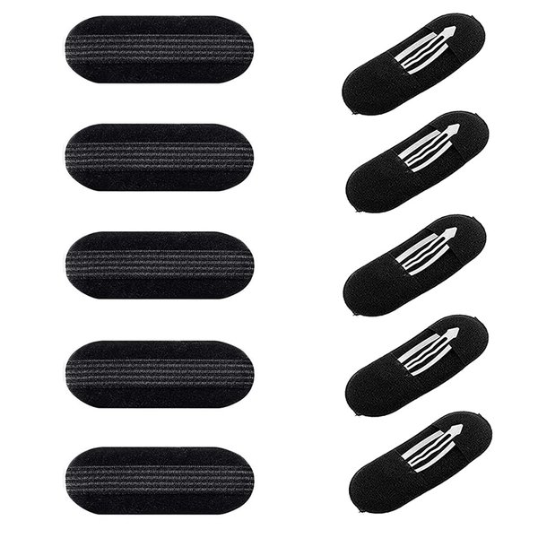 NARAMAX 5 Pairs Hair Clips, Women's Black 3inch Hair Volume Base Styling Accessories Insert Tool for Beehive Hair Styler Barrettes and Hair Increasing