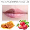 4 PCS Bee Honey Lip Balm Honey Pot, Strawberry & Bee Honey Lip Mask, Reduces Lip Lines, Hydrate & Moisturizing Lip Skin Care, Prevention Dry Cracked Lips, Bee Honey Lip Balm for Lip Repair Treatment