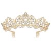 Didder Bridal Tiara Gold Tiaras for Women, Crystal Tiaras and Crowns for Women Princess Tiaras for Girls Birthday Crown for Prom Wedding Party Halloween Costume Hair Accessories Christmas Gift