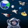 CUBIMANA Planet Rotatable Space Sets with Light - Earth & Moon Space Exploration Building Toys with Shuttle Spaceship Science Kits Building Blocks Gifts for Kids Age 8+ Years Old Boys Girls(554 PCS)