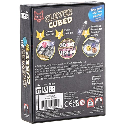 Stronghold Games Clever Cubed Board Game Black