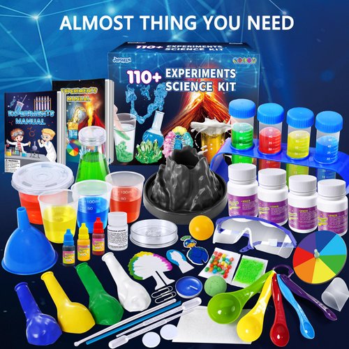 JOPSHEEN 110+ Science Experiments Kits for Kids, Science Projects STEM Activies Toys Gifts for Boys & Girls, Volcano Eruption, Chemistry Set and More Scientist Educational Toys