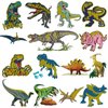 Ooopsiun Glitter Dinosaur Temporary Tattoos for Kids - 70 Gold Glitter Styles, Dinosaur Birthday Party Decorations Supplies Favors for Boys Kids