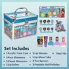 Moana 2 Train Case Beauty Set, Kids Makeup Kit for Girls, Real Washable Makeup Set, Play Makeup, Pretend Play, Party Favor, Birthday, Ages 3 4 5 6 7 8 9 10 11 12 by Townley Girl