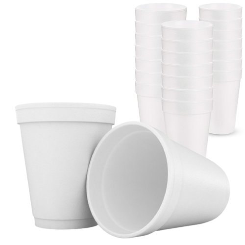Concession Essentials 16oz Disposable White Foam Cups - Pack of 100ct