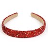 Glitter Headbands for Girls Women Non Slip Fancy Girls Headband, Sparkle Kids Headbands Cute Head Band for Girl’s Hair, Girls Hair Accessories for Birthday Party Favors, Christmas Red Sequin Headband